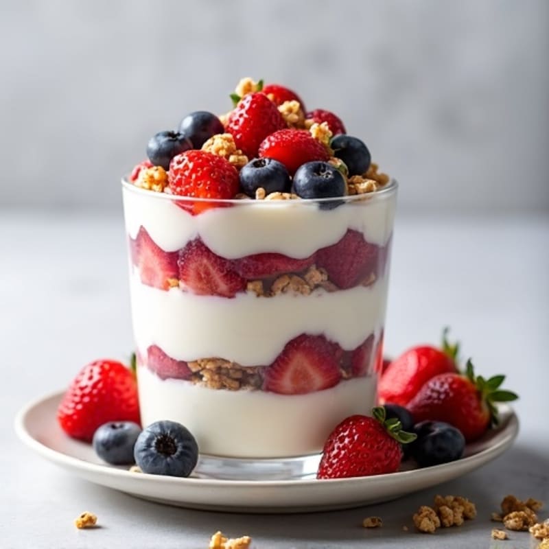 Creamy Greek Yogurt Protein Parfait with Mixed Berries