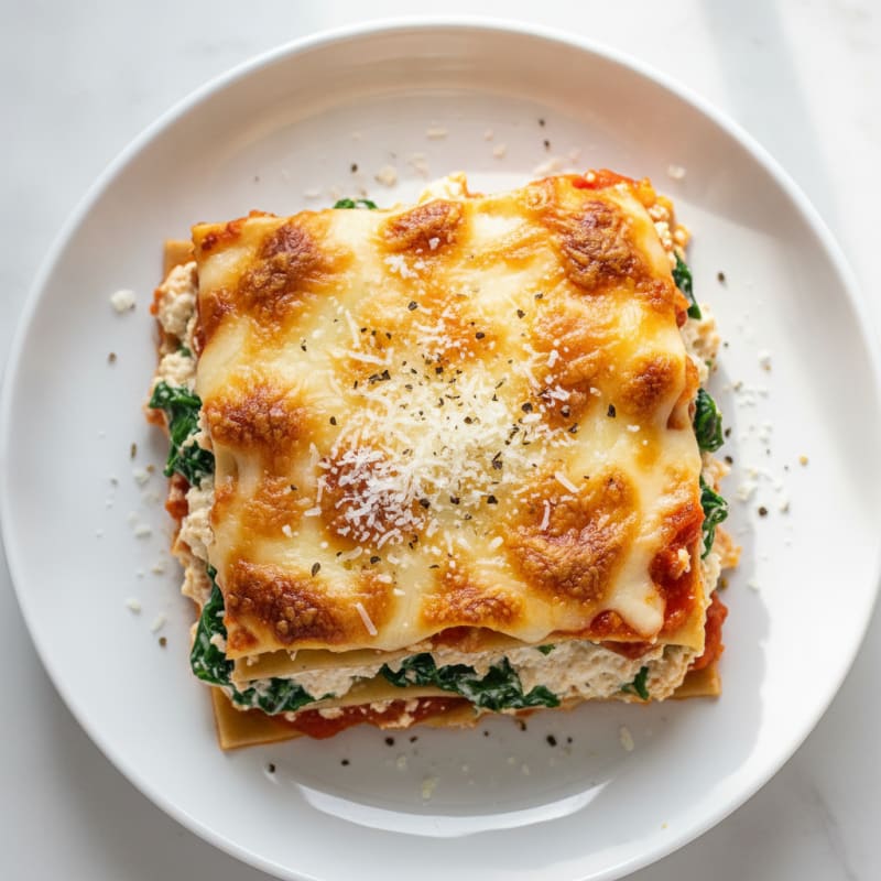 Ricotta and Spinach Lasagna Bake