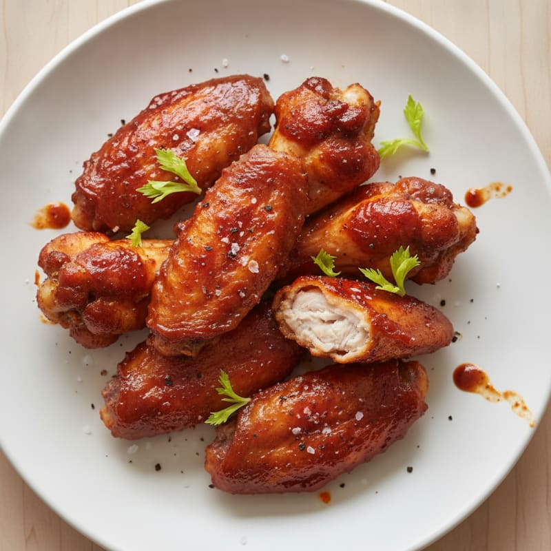 Spicy BBQ Glazed Chicken Wings