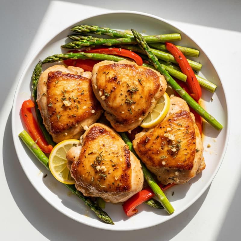 Garlic Herb Roasted Chicken Thighs