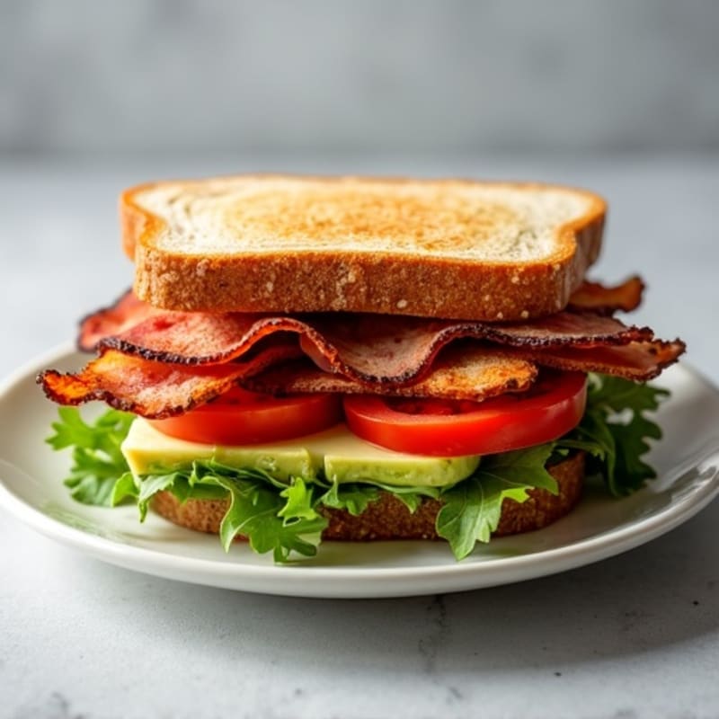 Crispy Turkey Bacon, Fresh Tomato, and Greens Whole Wheat Sandwich