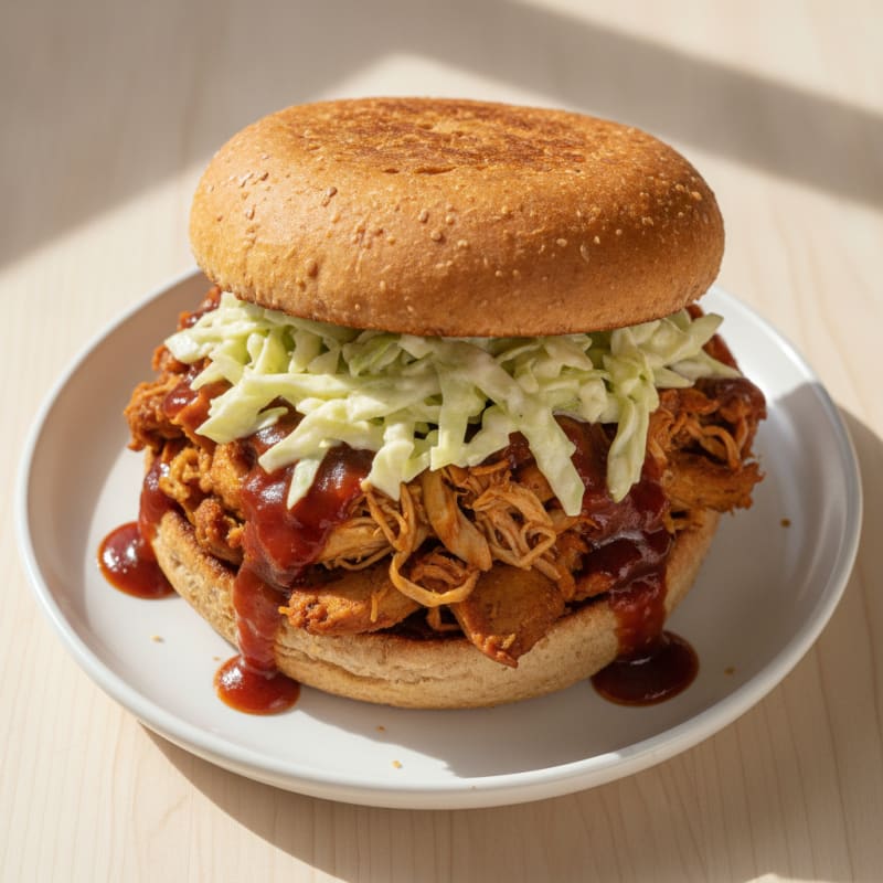 BBQ Jackfruit Pulled Sandwich