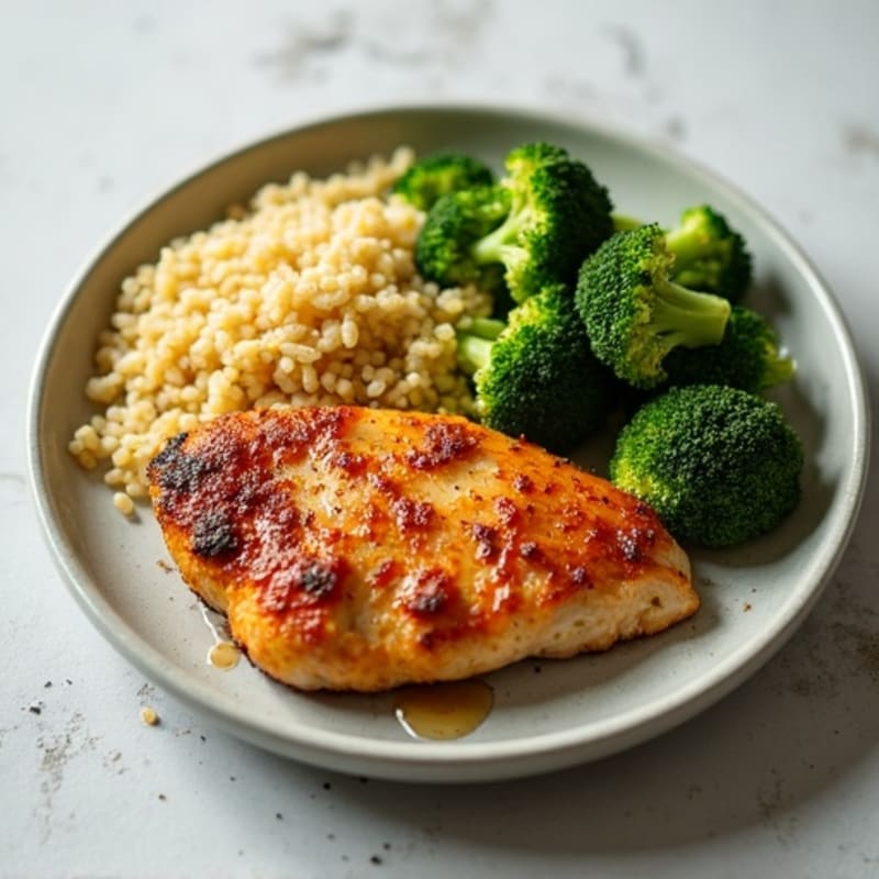 Crispy Honey-Tahini Chicken with Roasted Broccoli and Quinoa
