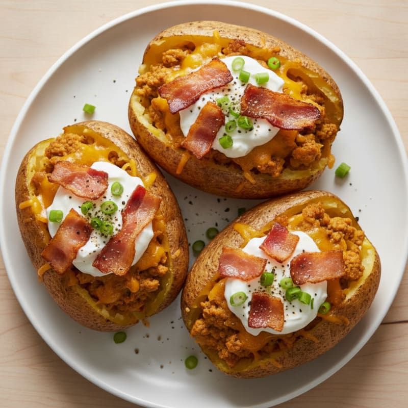 Bacon Cheddar Stuffed Potatoes
