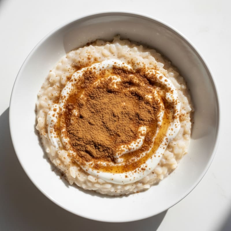 Silky Protein Rice Pudding with Cinnamon