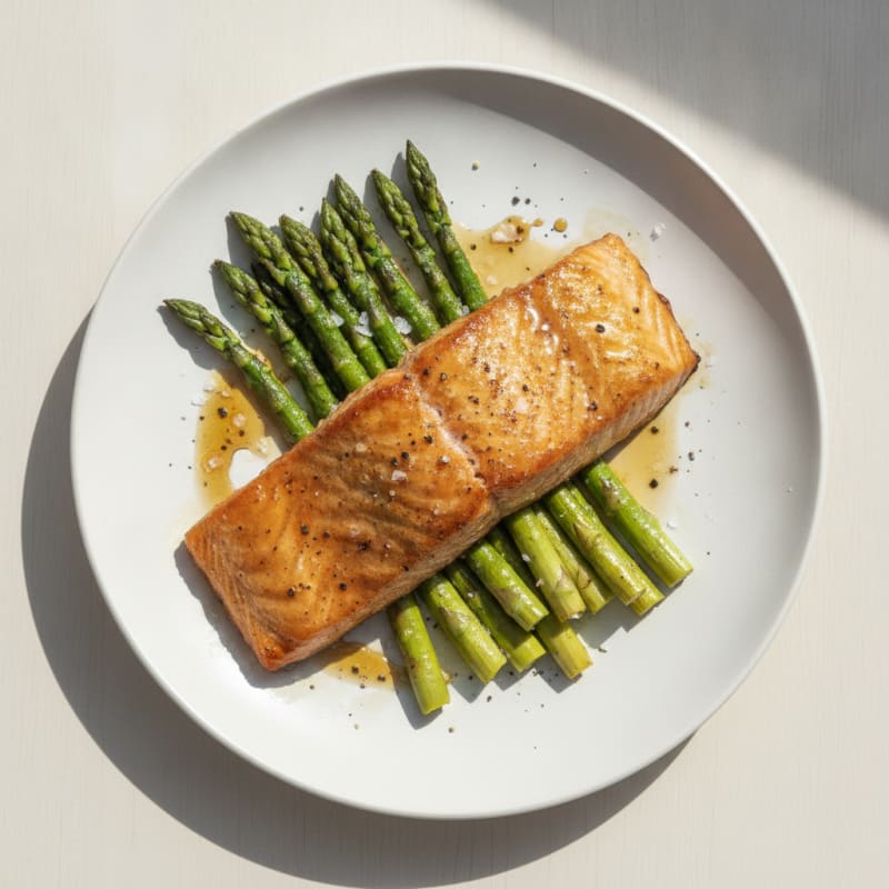 Honey-Glazed Salmon with Roasted Asparagus