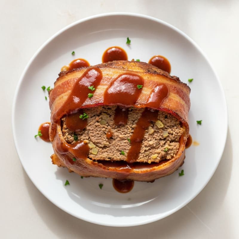BBQ Bacon-Wrapped Meatloaf