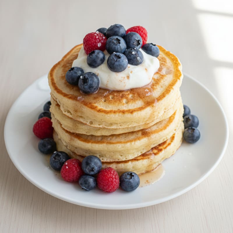 Fluffy Oat Flour Egg White Pancakes