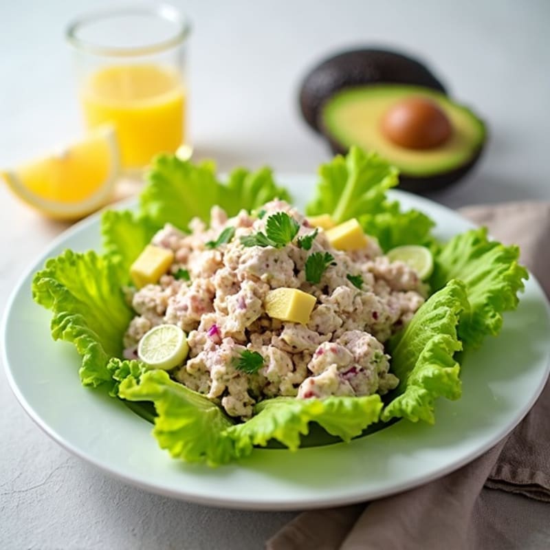 Protein-Packed Creamy Tuna Salad with Crisp Lettuce