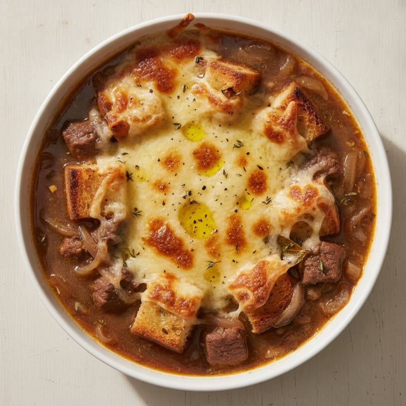Caramelized Onion and Gruyere Soup