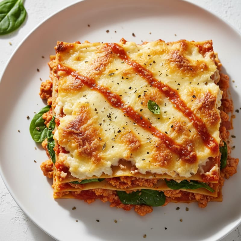 Creamy Baked Lasagna with Golden Ricotta