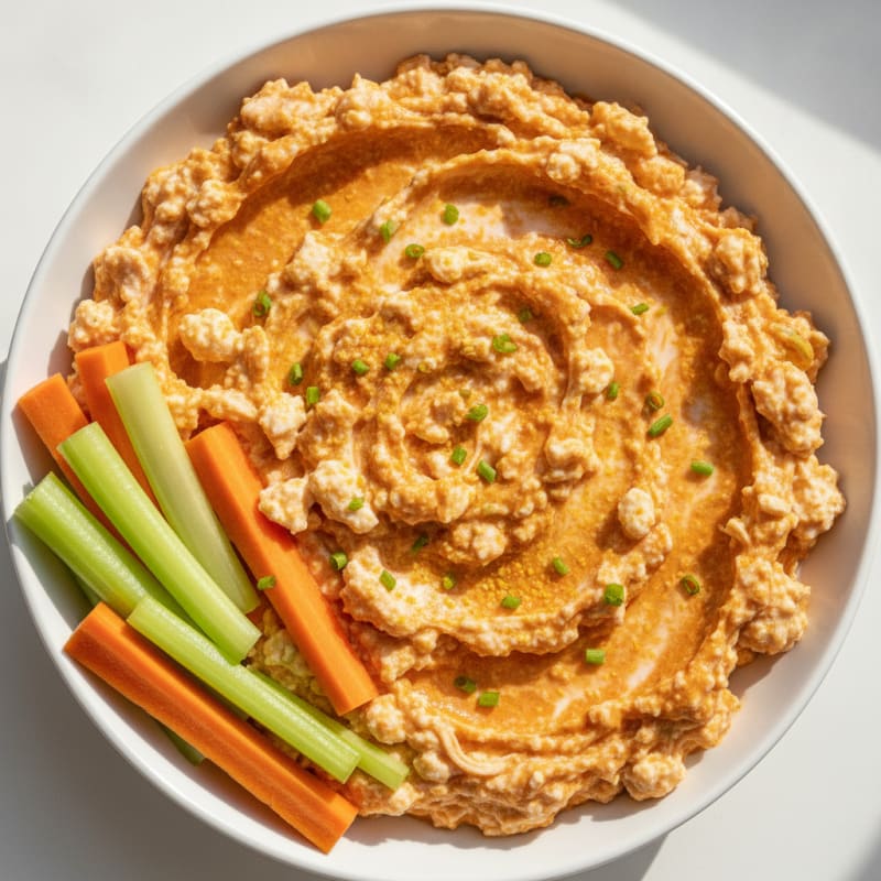Buffalo Chicken Cottage Cheese Dip