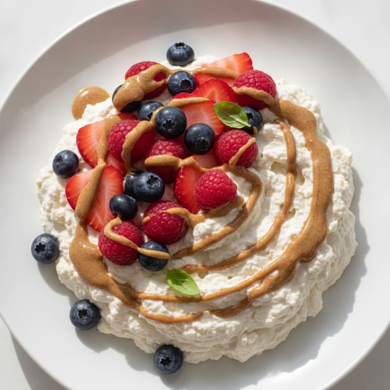 Silky Greek Yogurt Protein Mousse with Mixed Berries