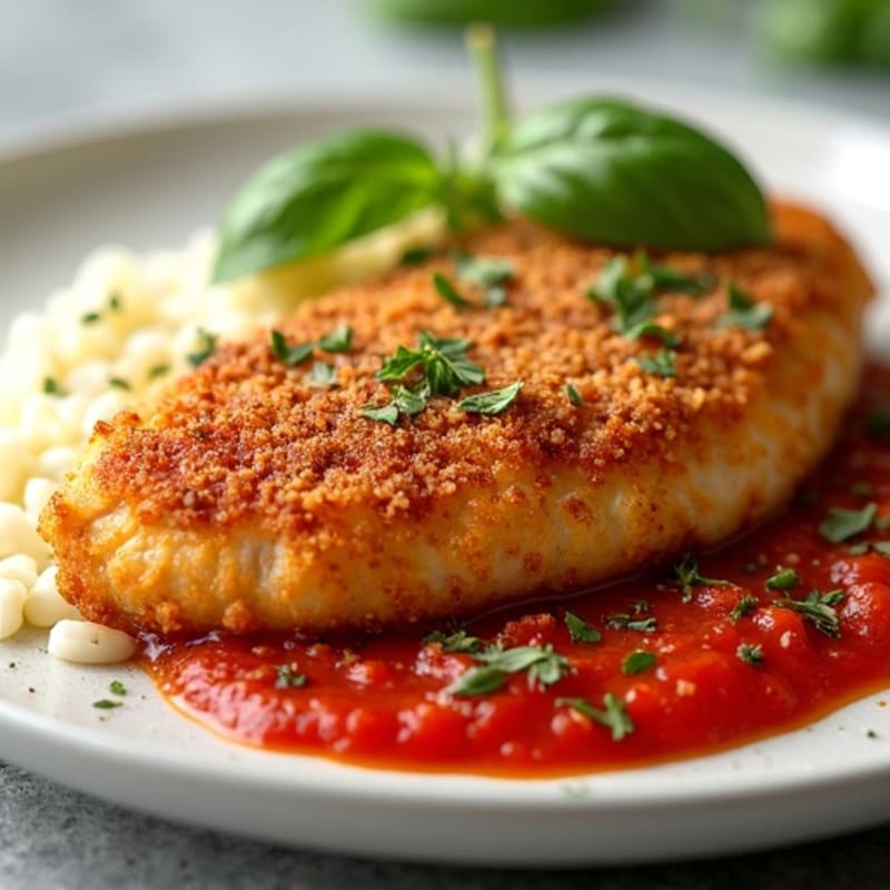 Crispy Baked Chicken Parmesan with Fresh Herbs