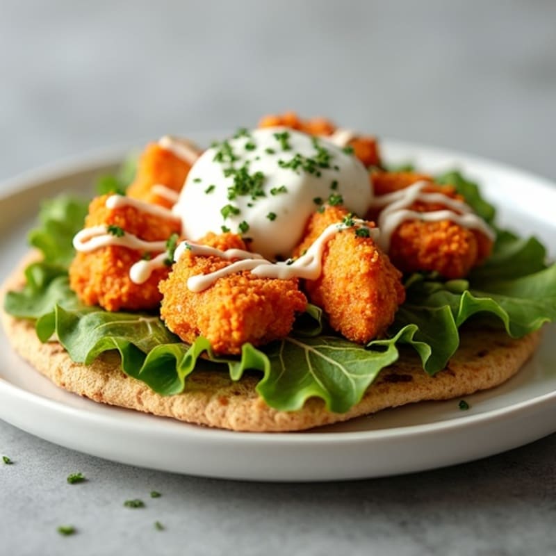 Crispy Buffalo Chicken Flatbread