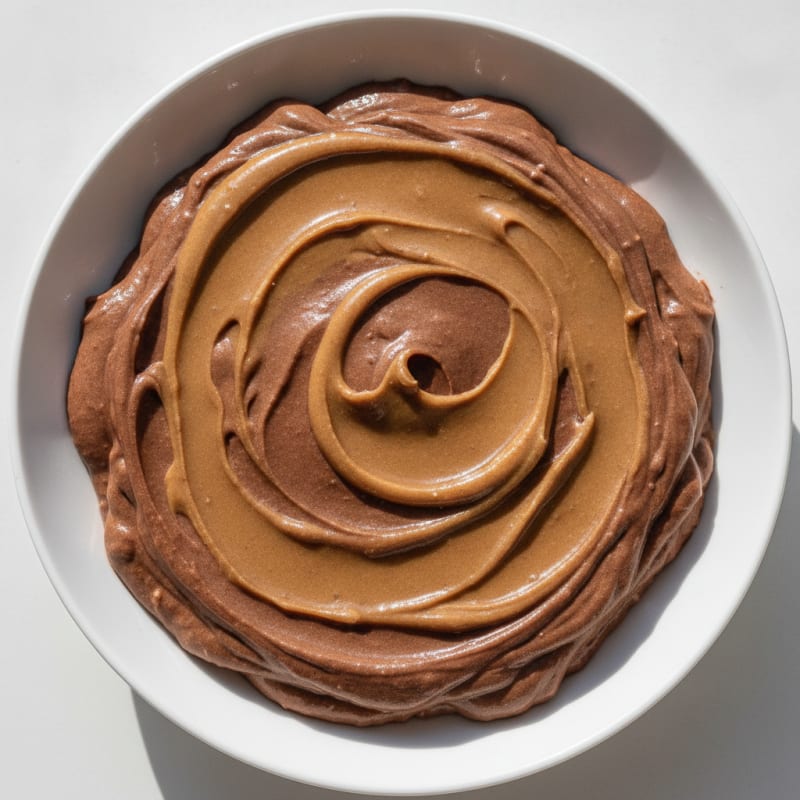 Silky Chocolate Protein Pudding with Almond Butter Swirl