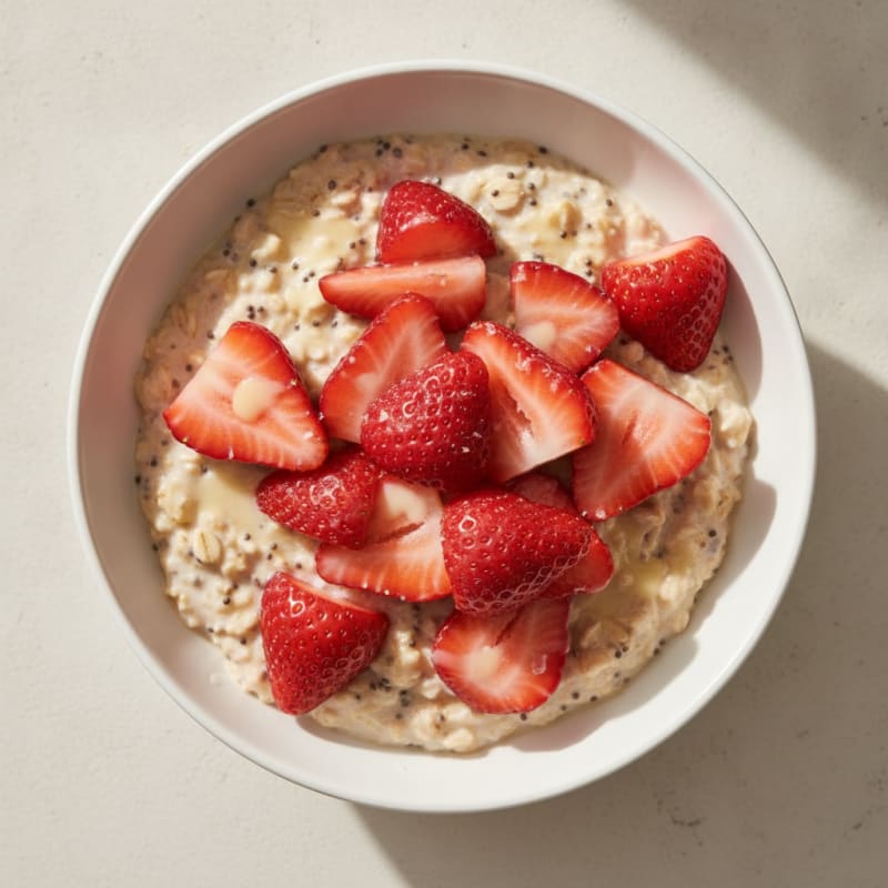 Strawberry Shortcake Overnight Oats