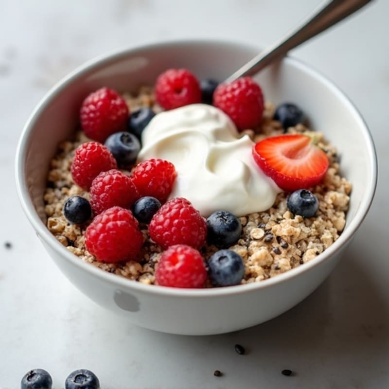 Creamy Protein Oatmeal with Fresh Berries