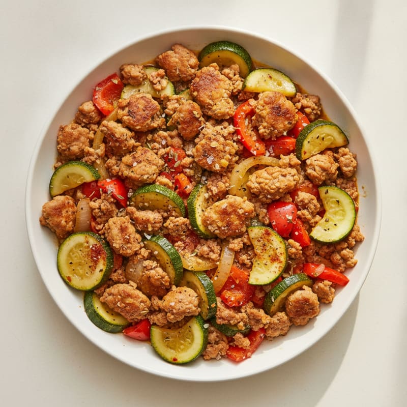 Savory Ground Turkey and Vegetable Skillet