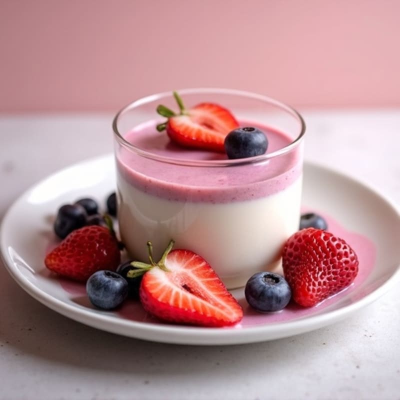 Silky Greek Yogurt Protein Pudding with Mixed Berries