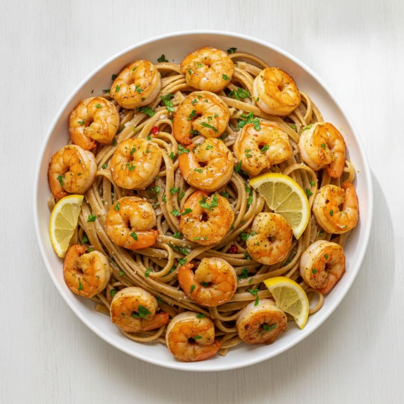 Garlic Butter Shrimp Scampi with Linguine