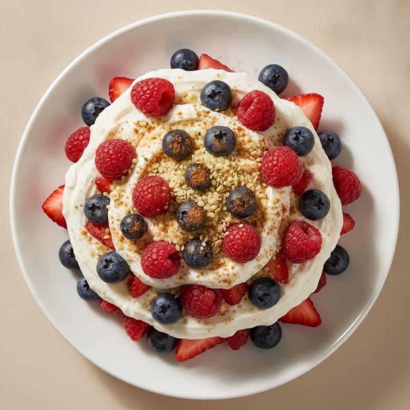 Greek Yogurt Protein Parfait with Mixed Berries