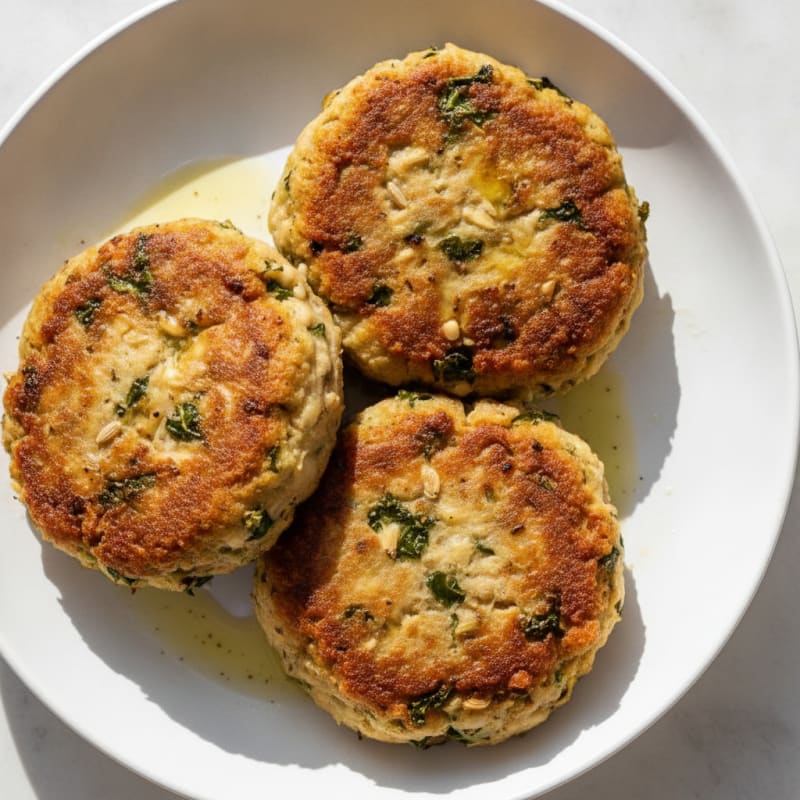 Kale and White Bean Sausage Patties