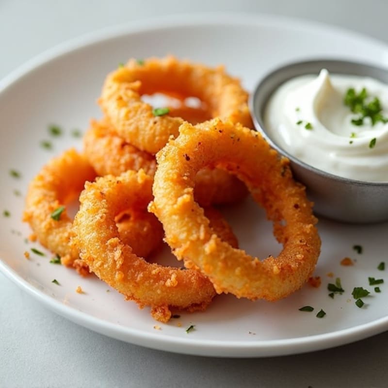 Crispy Baked Onion Rings with Almond Flour Coating
