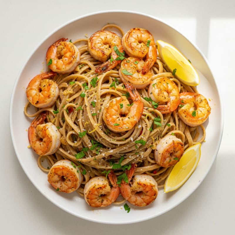 Tender Garlic Herb Shrimp Scampi