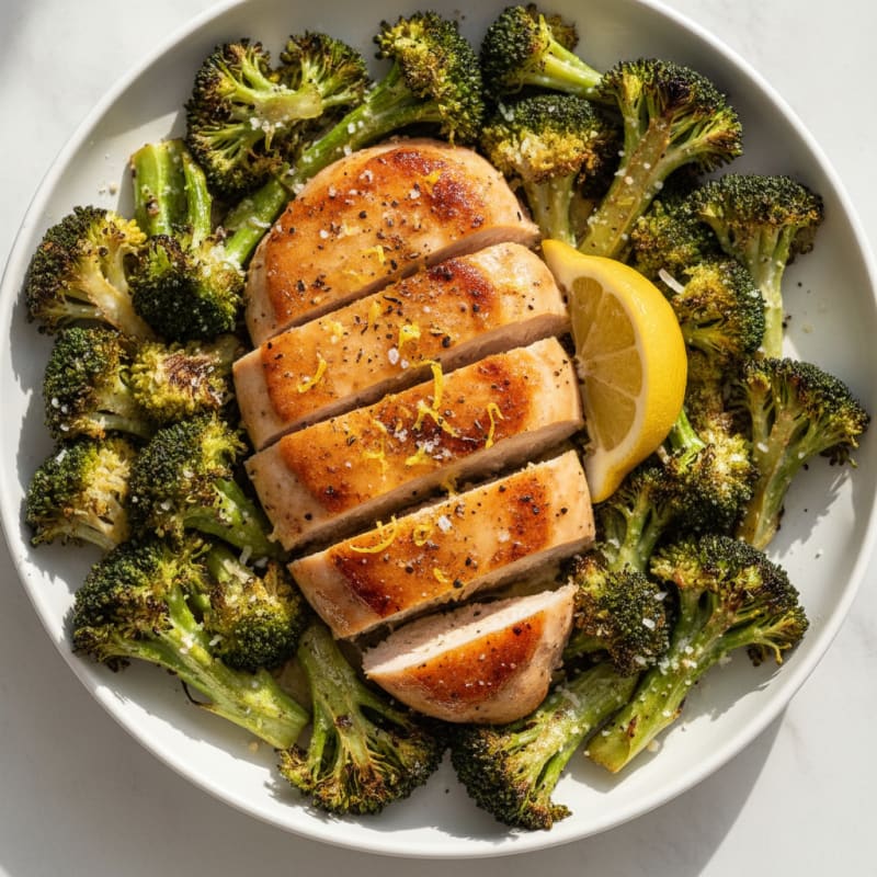 Lemon Herb Chicken with Roasted Broccoli