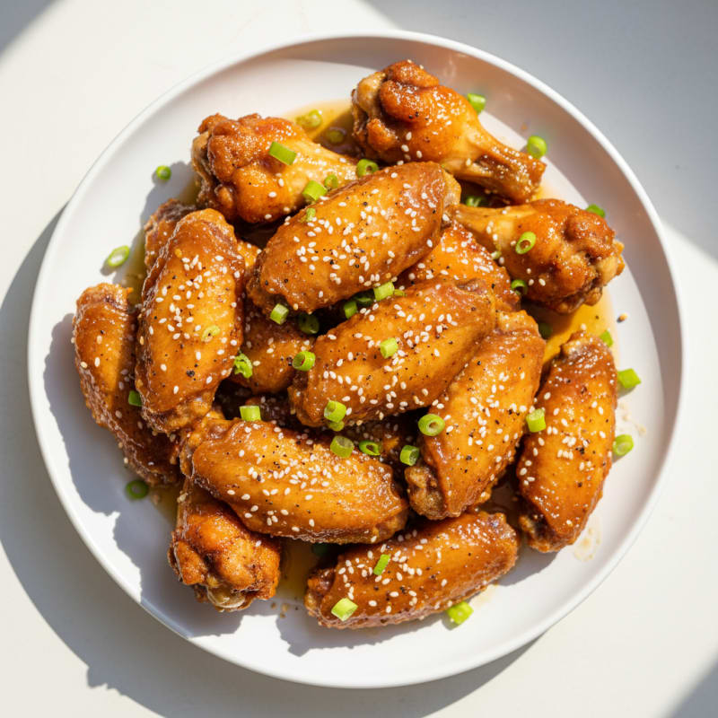 Crispy Honey-Garlic Chicken Wings