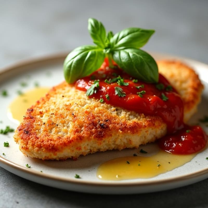 Crispy Baked Chicken Parmesan with Fresh Herbs