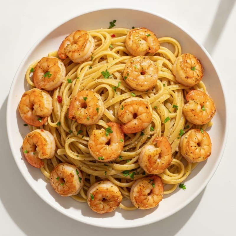 Garlic Butter Shrimp Scampi with Linguine