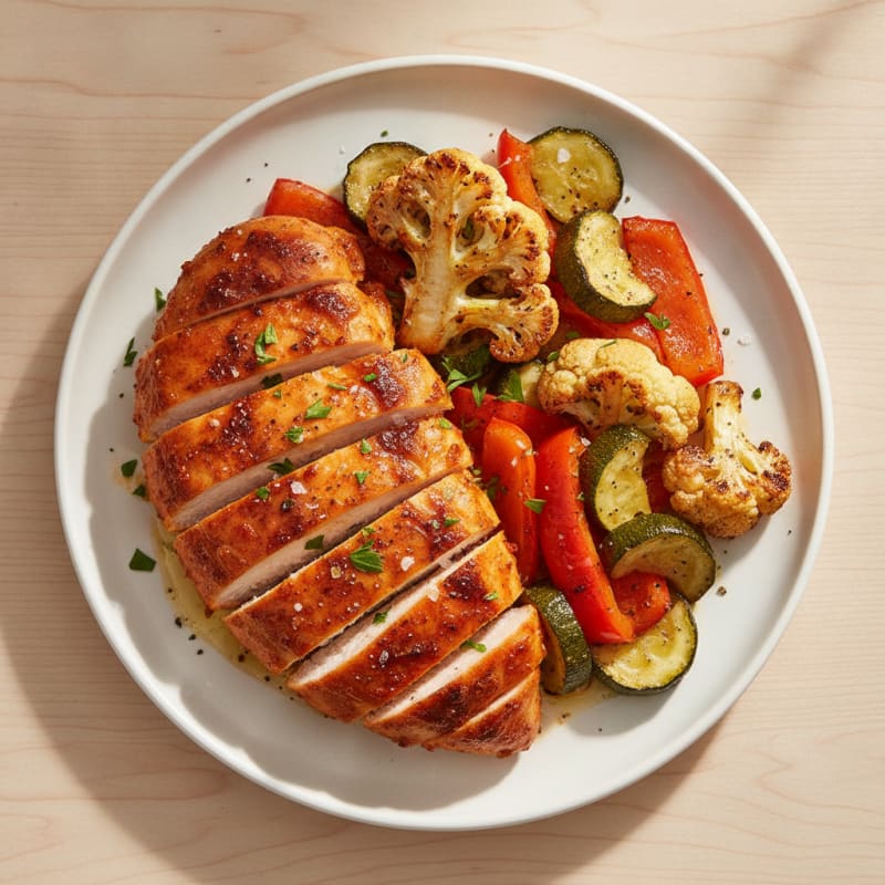 Spicy Harissa Chicken with Roasted Vegetables