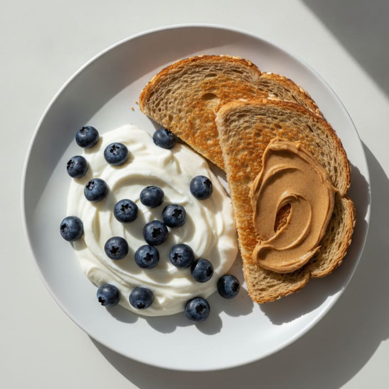 Greek Yogurt Protein Parfait with Toasted Whole Grain Bread
