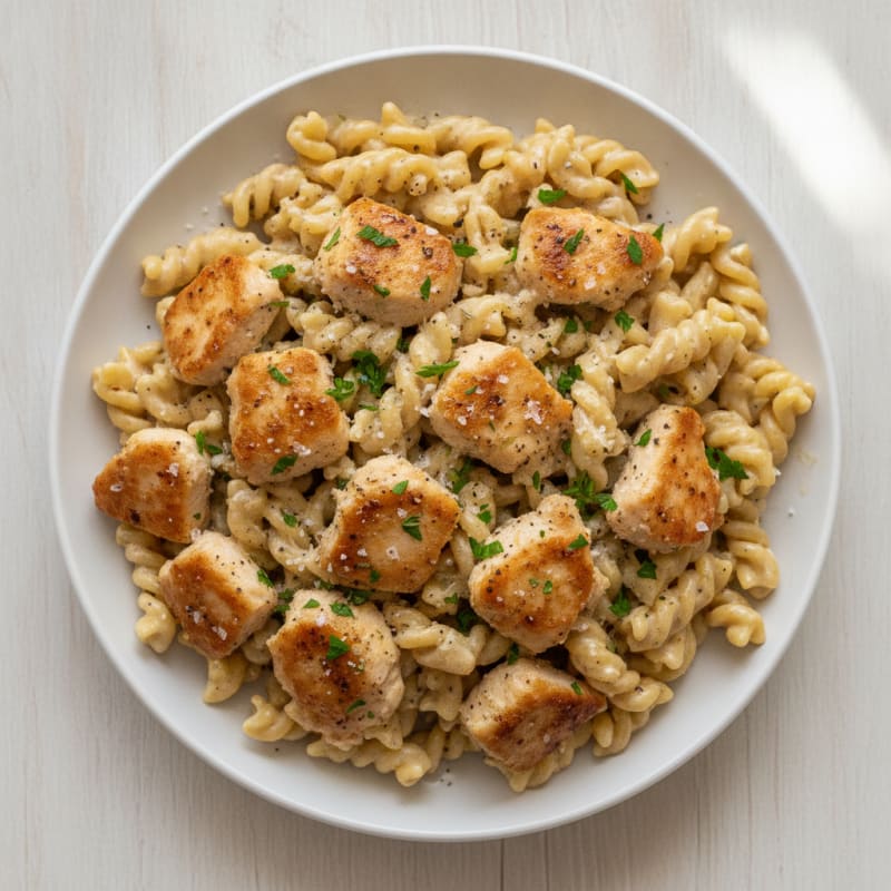 Garlic Parmesan Chicken Alfredo Pasta