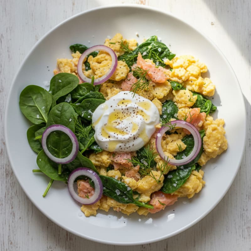 Smoked Salmon and Egg Scramble
