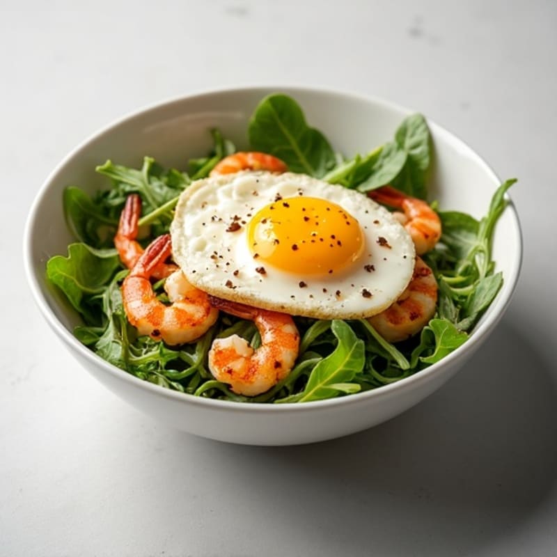Grilled Shrimp and Egg Salad Bowl