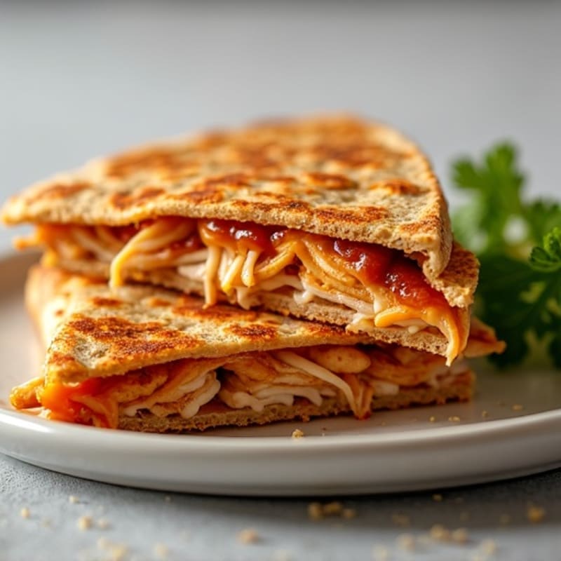 Crispy Shredded BBQ Chicken Quesadilla