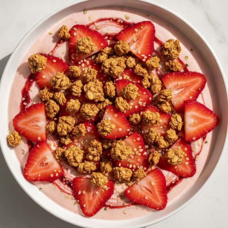 Strawberry Yogurt Bowl with Granola
