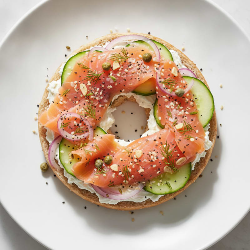 Smoked Salmon Everything Bagel