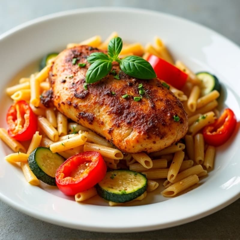 Spicy Cajun Chicken and Veggie Pasta