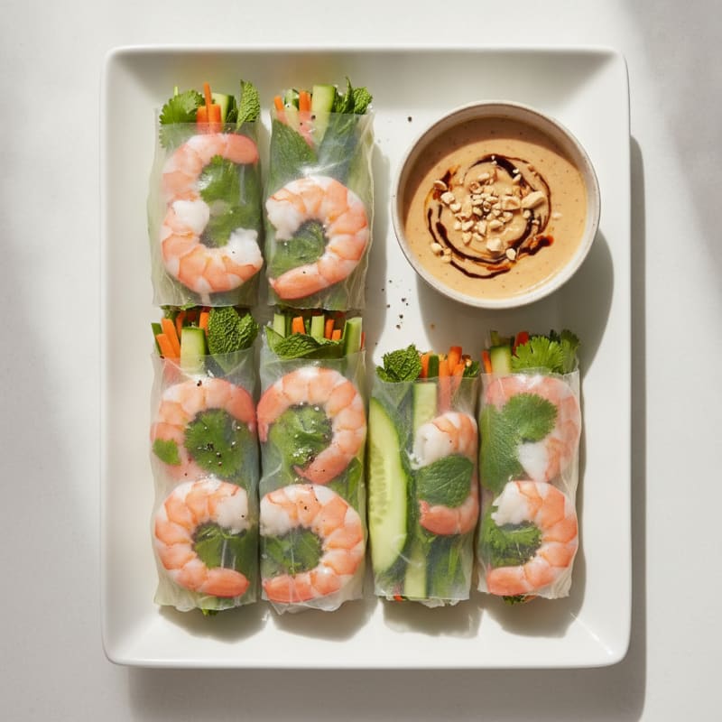 Fresh Shrimp and Herb Rice Paper Rolls