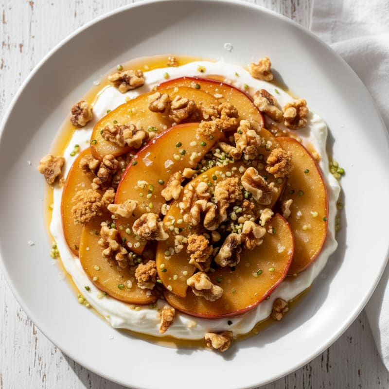 Creamy Caramelized Apple Crumble