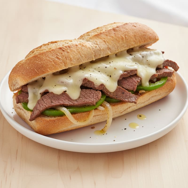 Classic Philly Cheesesteak Sandwich