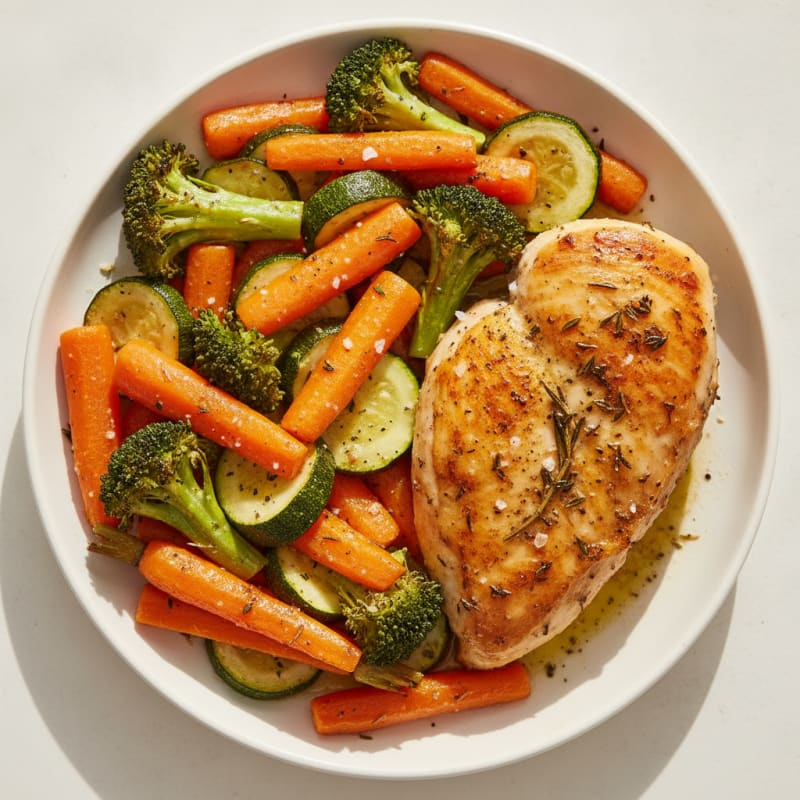 Herb-Roasted Chicken with Roasted Vegetables