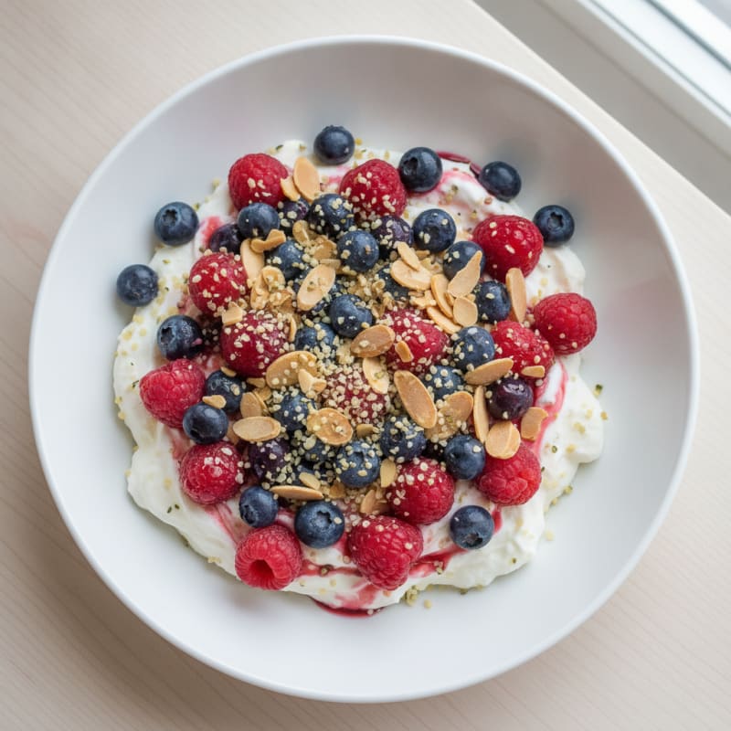 Creamy Greek Yogurt Protein Bowl with Mixed Berries