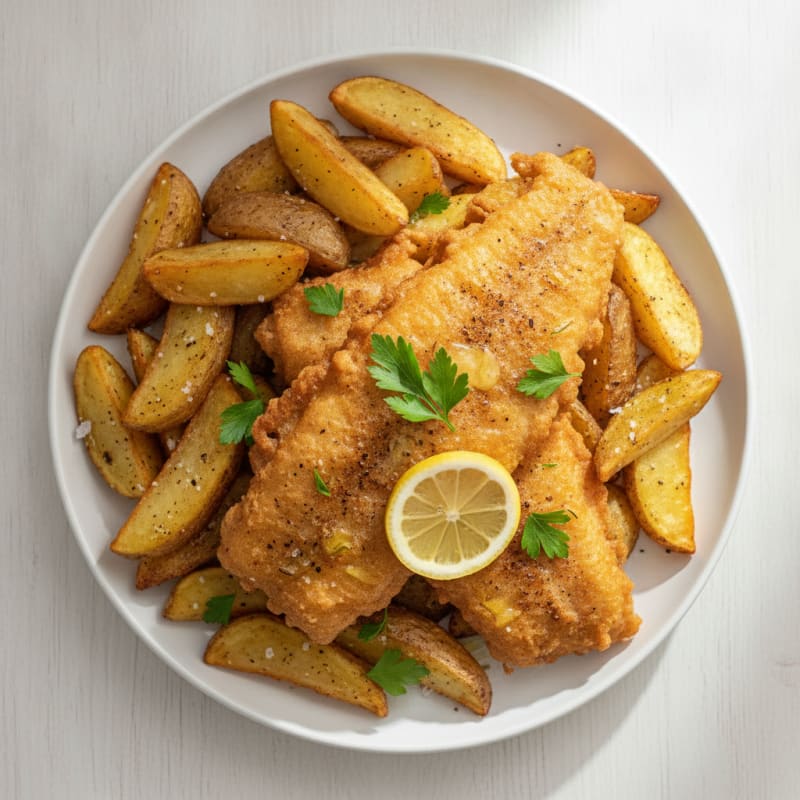 Classic Beer-Battered Fish and Chips