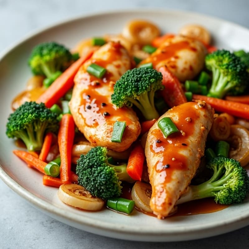 Chicken Teriyaki Stir Fry with Crispy Vegetables