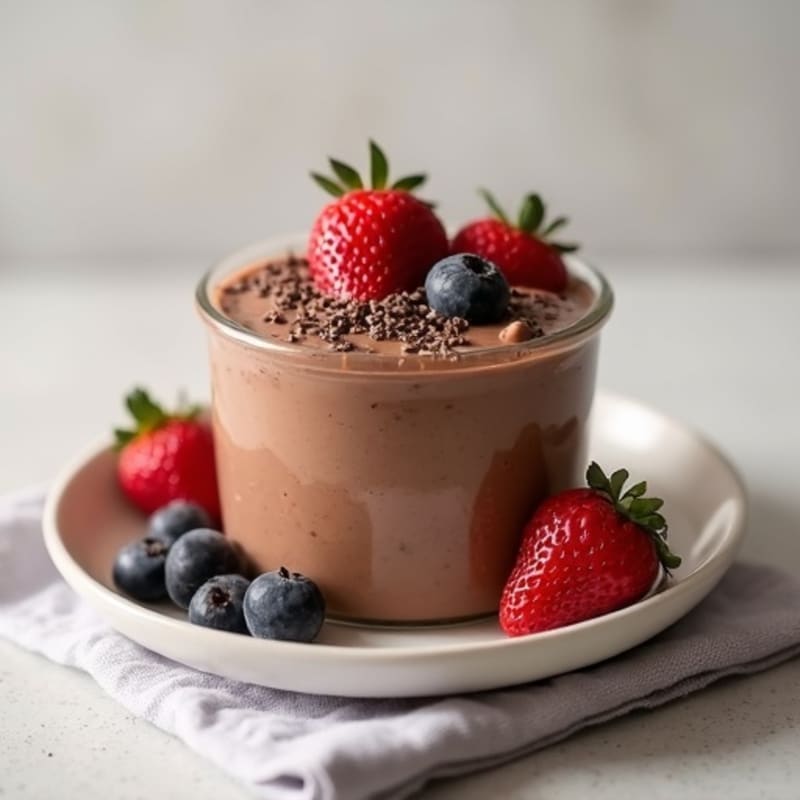 Silky Chocolate Protein Pudding with Greek Yogurt